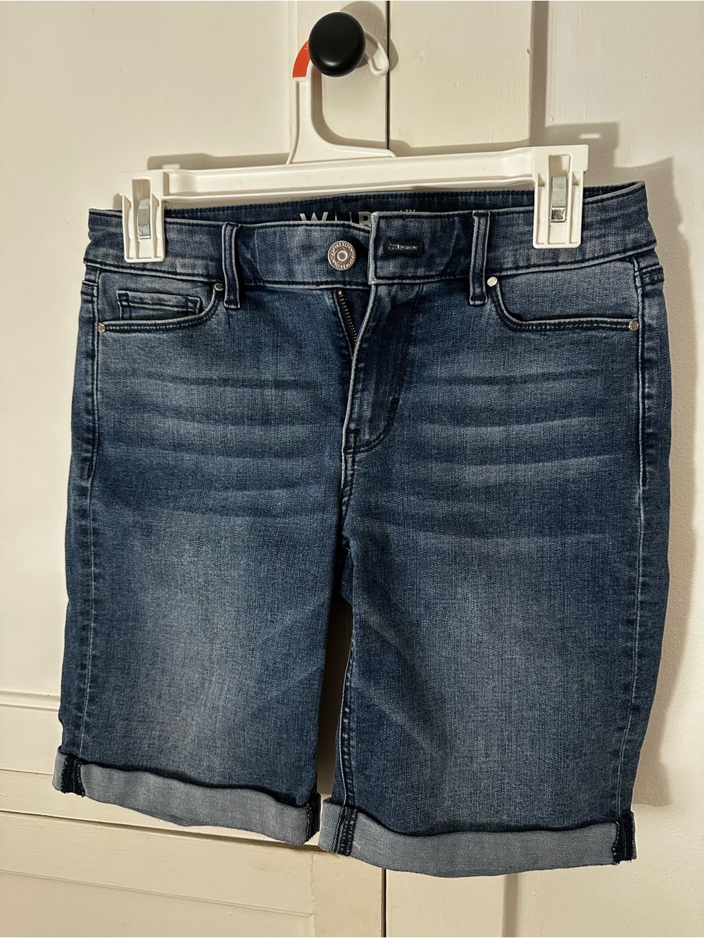 White House Black Market dark blue denim shorts